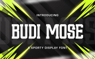 Budi Mose - Sporty Display Font