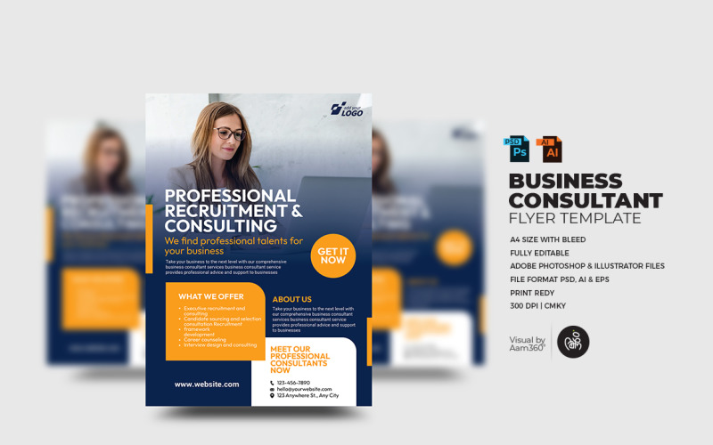 Business Consultant Service flyer Template_V02 Corporate Identity