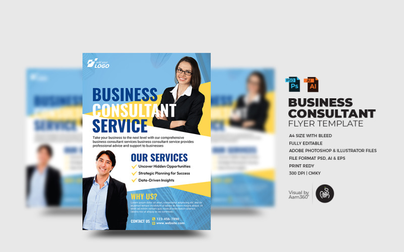 Business Consultant Service flyer Template_V03 Corporate Identity