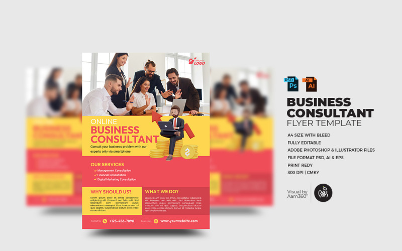 Business Consultant Service flyer Template_V06 Corporate Identity