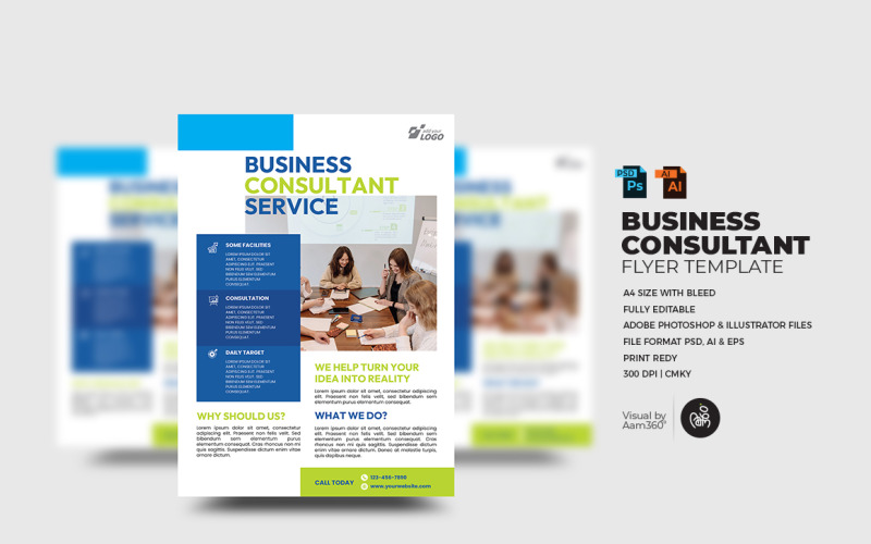 Business Consultant Service flyer Template_V07 Corporate Identity