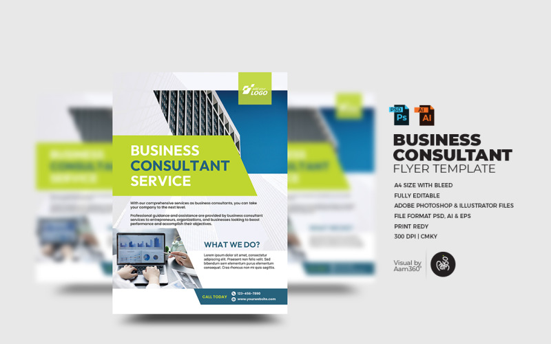Business Consultant Service flyer Template_V09 Corporate Identity