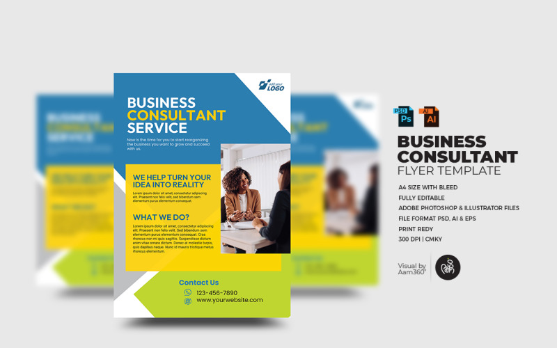 Business Consultant Service flyer Template_V11 Corporate Identity