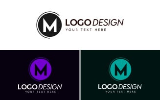 business M logo design, web logo design, profile logo