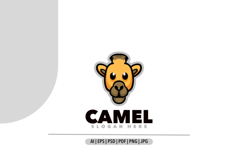 Camel cute cartoon mascot logo design Logo Template