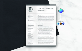 Canva and Word Finance Manager Resume Template