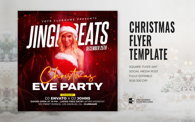 Christmas EVE Party Flyer Corporate Identity