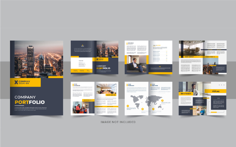 Company portfolio brochure template, company profile brochure design template Corporate Identity