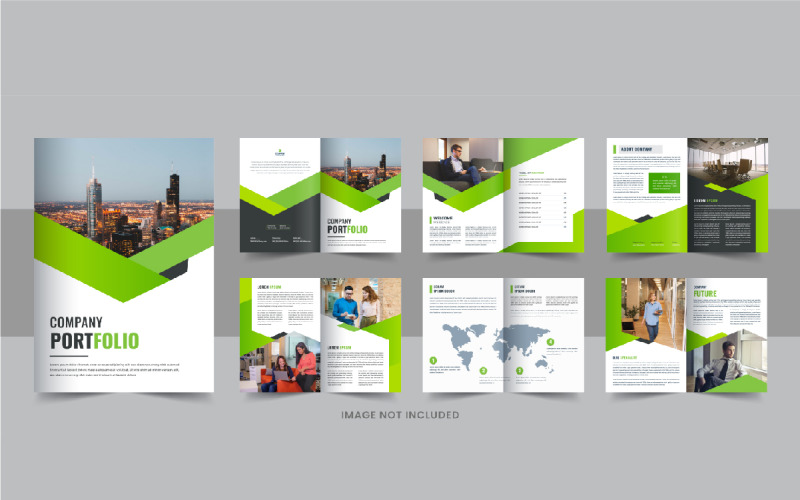 Company portfolio brochure template, company profile brochure design Corporate Identity
