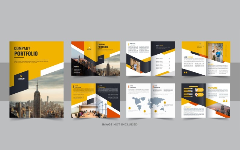 Company portfolio brochure template, company profile brochure layout Corporate Identity