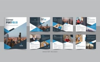 Company portfolio brochure template, company profile brochure template design layout