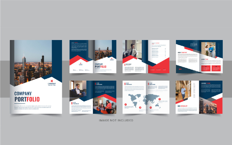 Company portfolio brochure template, company profile brochure template design Corporate Identity