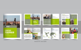 Company portfolio brochure template, company profile brochure template layout