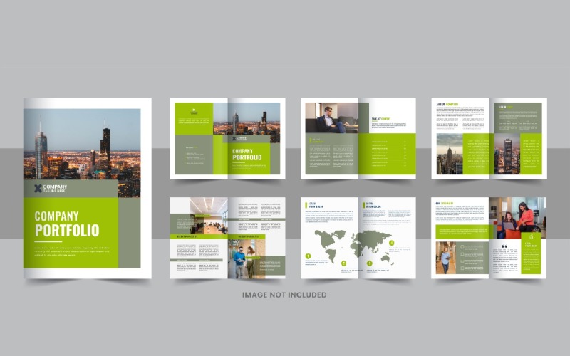 Company portfolio brochure template, company profile brochure template layout Corporate Identity