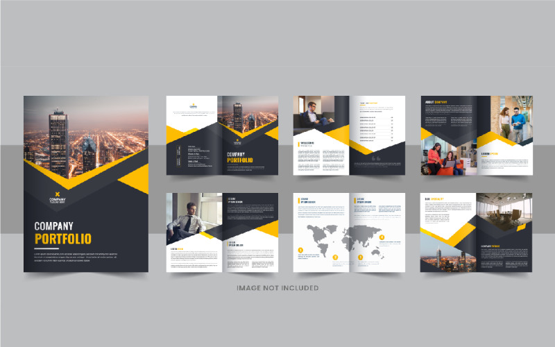 Company portfolio brochure template, company profile brochure template Corporate Identity