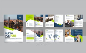 Company portfolio brochure template, company profile brochure
