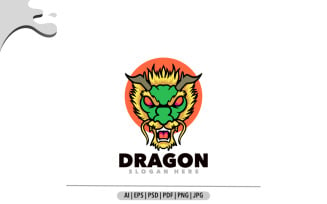 Dragon mascot logo design for gaming and sport