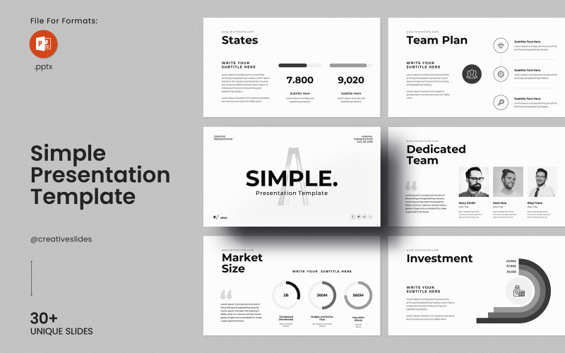 Simple PowerPoint Presentation Layout PowerPoint Template