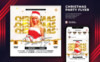 White Christmas Party Flyer Templates