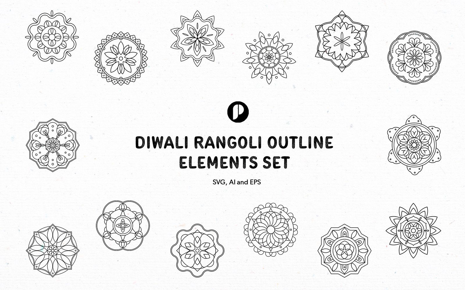 Kit Graphique #366889 Diwali Rangoli Divers Modles Web - Logo template Preview