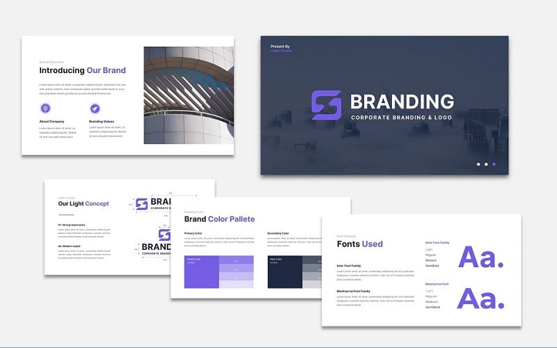 Free Brand Guideline Powerpoint PowerPoint Template