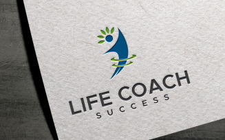 Life coaching success rise logo design tempalte