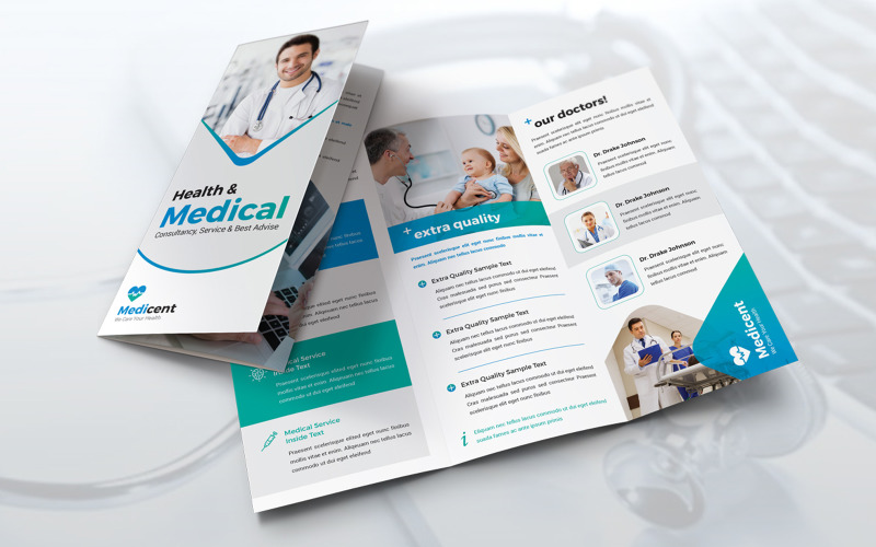 Medical Service Trifold Brochure Corporate Identity