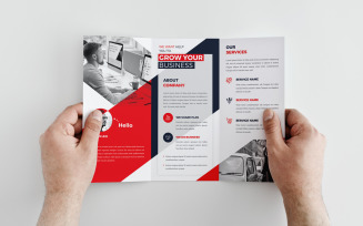 Red Corporate Trifold Brochure
