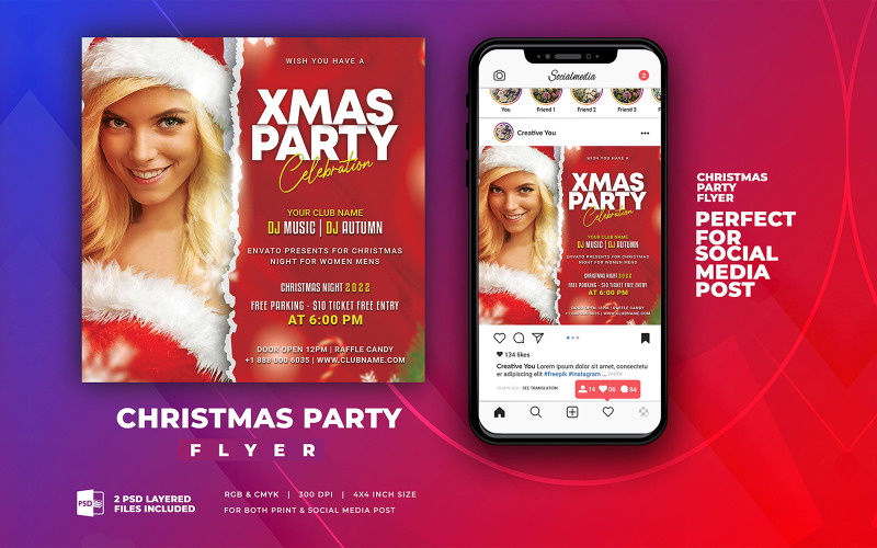 Xmas Party Celebration - Christmas Flyer Corporate Identity