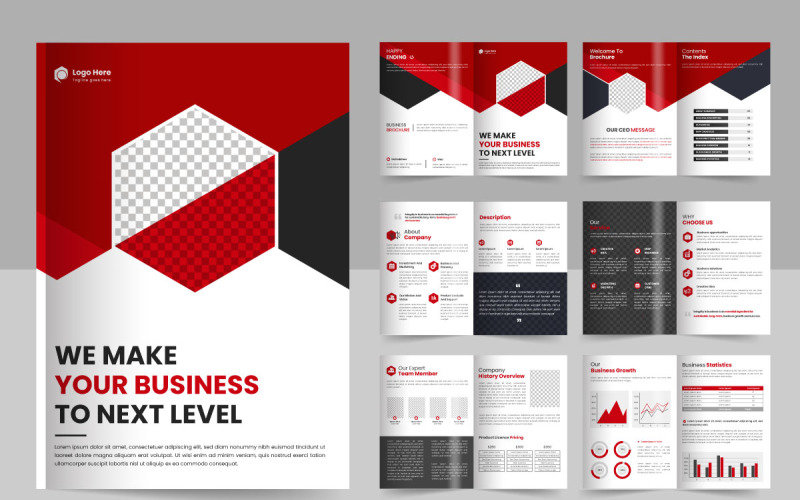 Corporate brochure editable template layout,business brochure minimal business brochure template Illustration