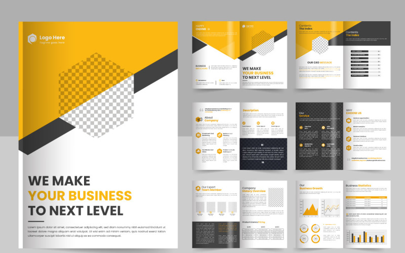 Corporate brochure template layout,business brochure template layout desig Illustration