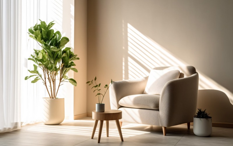 Interior of Italian Living Room 119 Illustration