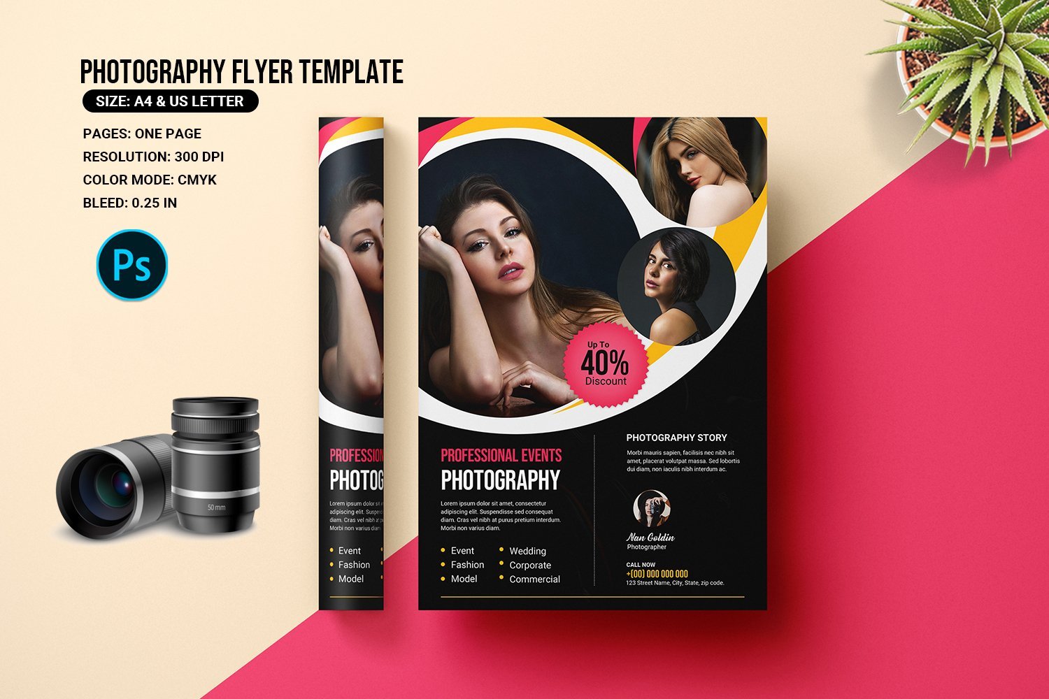 Template #367122 Flyer Photography Webdesign Template - Logo template Preview