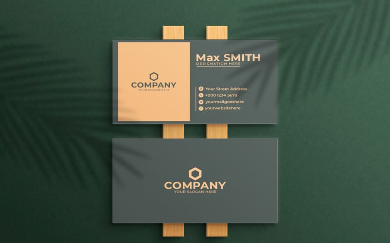 Double-sided creative business card template design Corporate Identity
