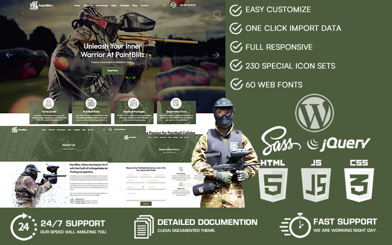 Kit Graphique #367221 Paintball Airsoft Divers Modles Web - Logo template Preview