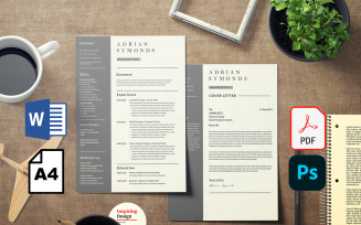 Adrian Symonds printable 'Ms word' resume tamplate