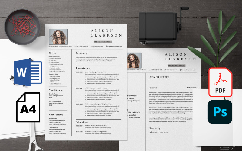 Alison printable 'Ms word' resume tamplate Resume Template