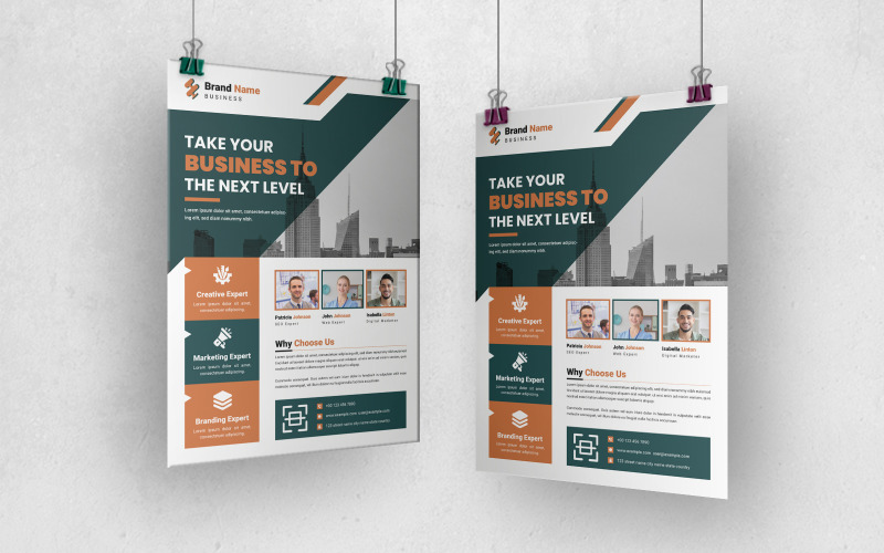 Business Flyer Template Layout Corporate Identity