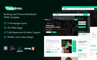 Cauldron - Banking and Finance Modern HTML Website Template