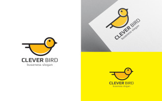Clever Bird Logo Design Template