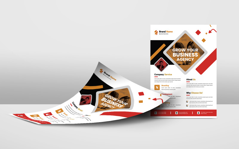 Grow Your Business Agency Flyer Template Corporate Identity