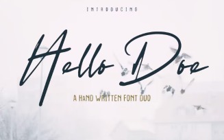 Hello Doe - Handwritten Font Duo