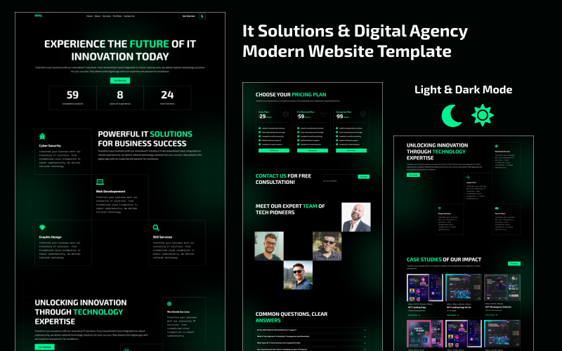 Imal - Creative Agency - Business Services Modern website template Website Template