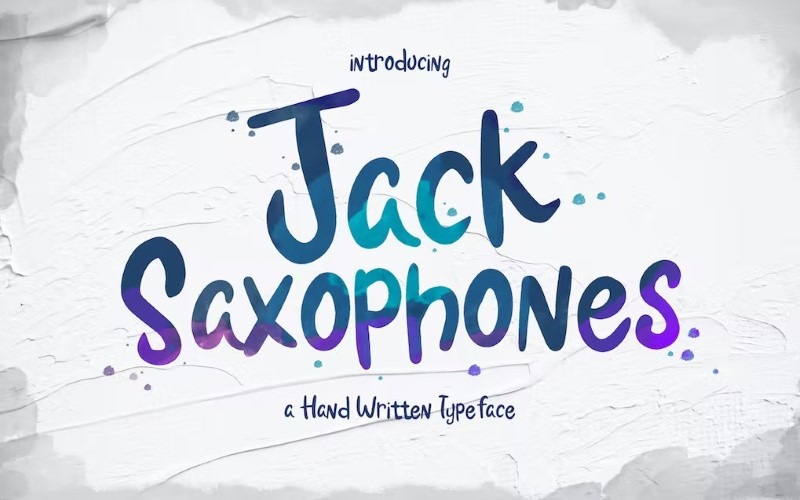 Jack Saxophones - Handwritten Typeface Font