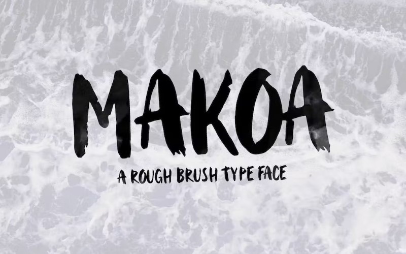 Makoa - Rough Brush Style Font