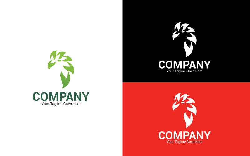 Nature Leaf Bird Logo Design Template Logo Template