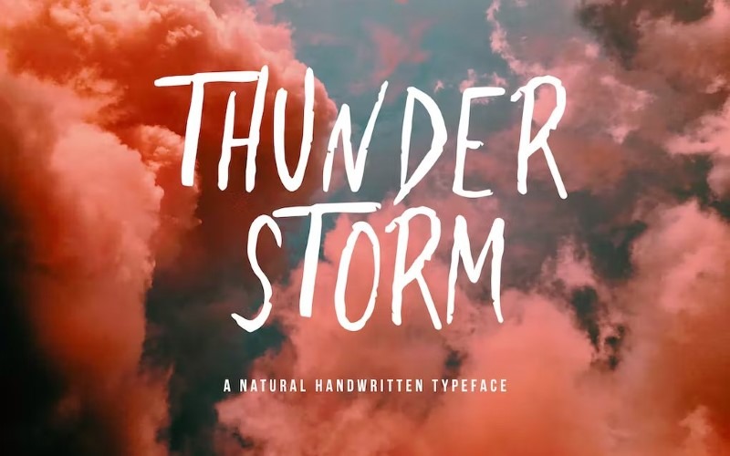 Thunderstorm - Handwritten Brush Font