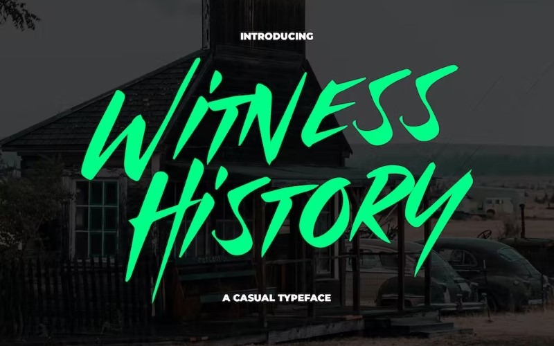 Witness History - Modern & Dramatic Typeface Font