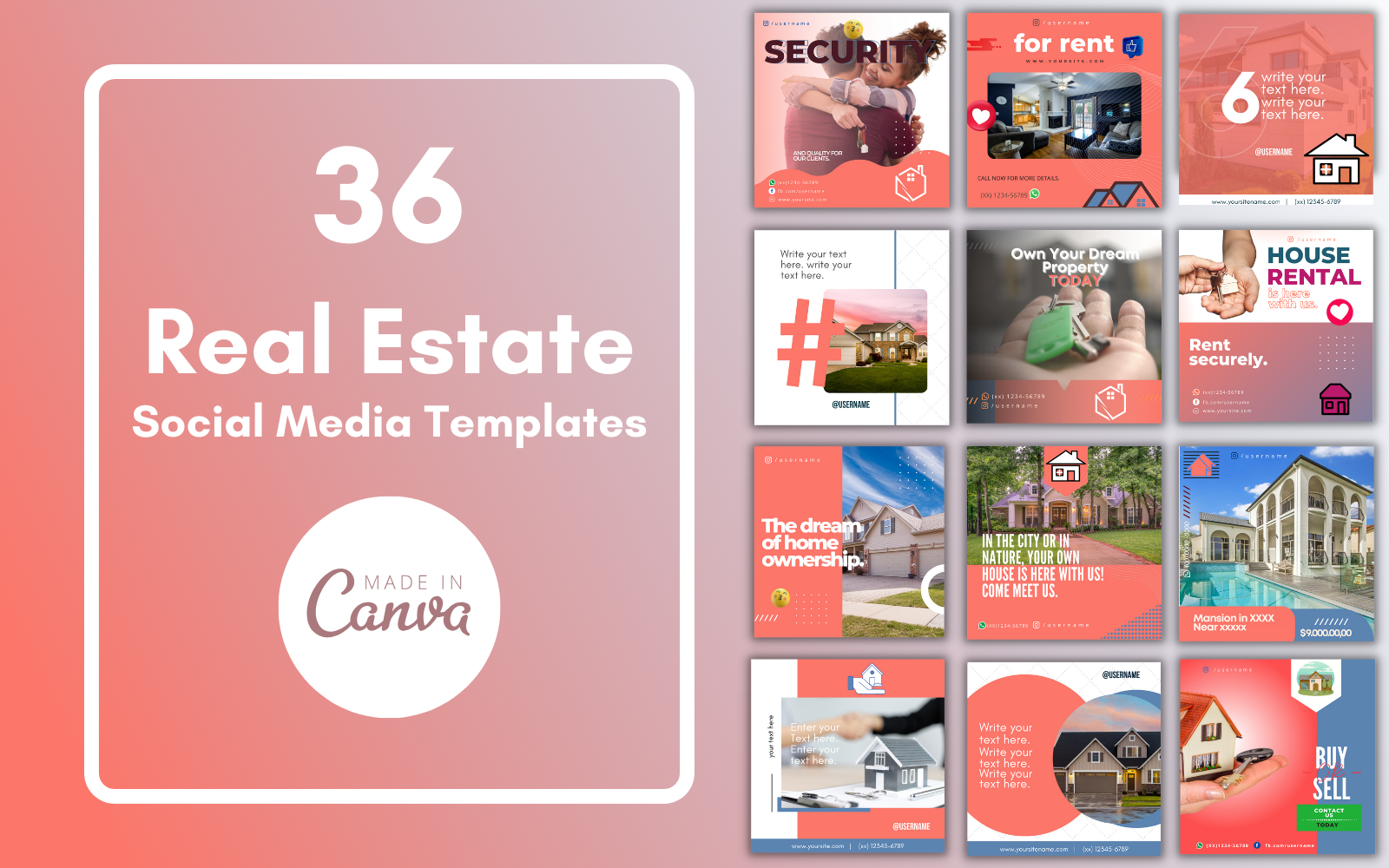 36 Real Estate Canva Templates For Social Media