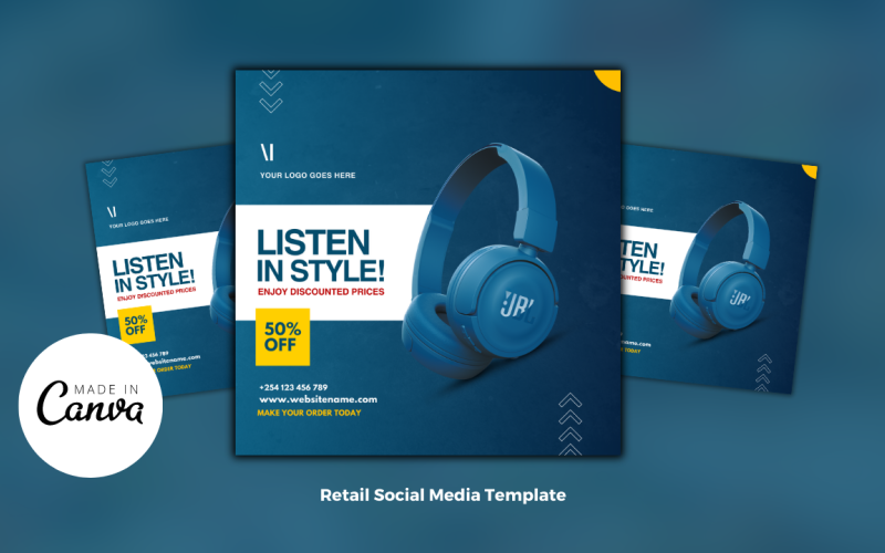 AirPods Sales Canva Template Social Media